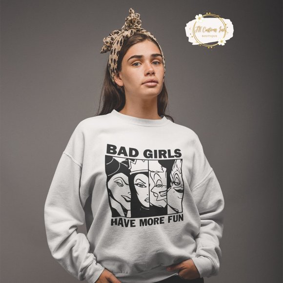 NWT Bad Girls Have More Fun Sweatshirt, Disney Sweatshirt - Picture 4 of 4